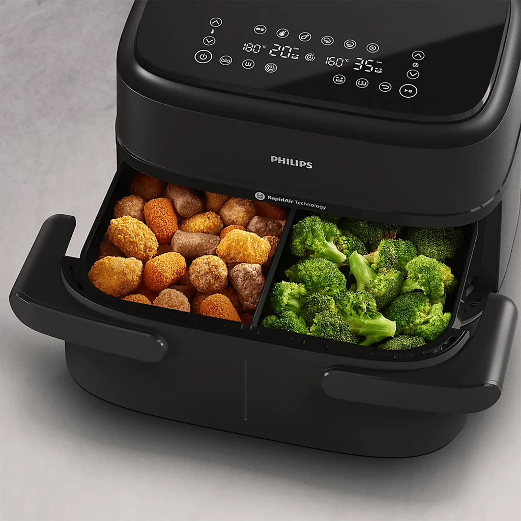 Philips 1000 Series FlexDrawer Dual Basket Air Fryer – Black - NA150_09
