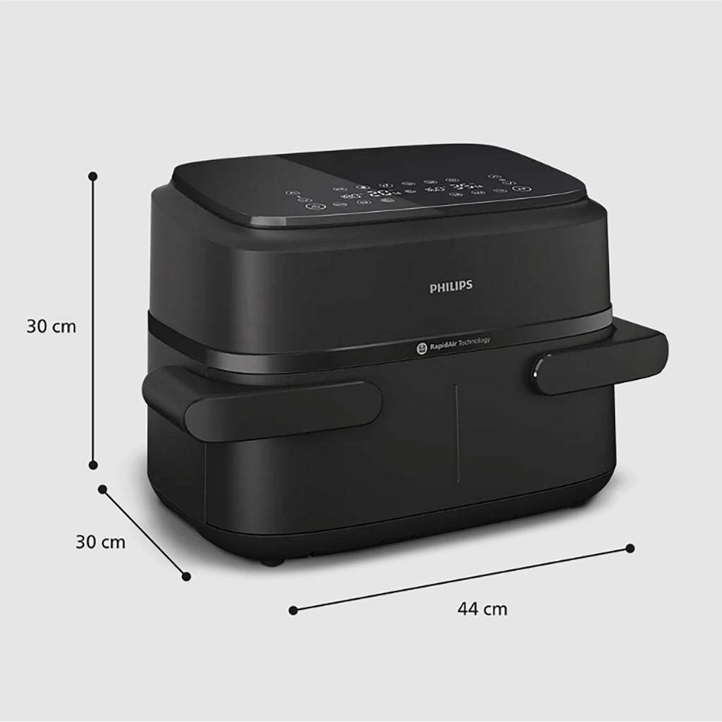 Philips 1000 Series FlexDrawer Dual Basket Air Fryer – Black - NA150_09