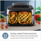 Philips 5000 Series Dual Basket Air Fryer with Steam – Silver - NA555_09