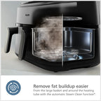 Philips 5000 Series Dual Basket Air Fryer with Steam – Silver - NA555_09
