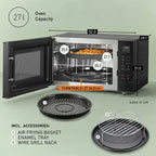 Panasonic 27L 1000W 4-in-1 Combi Microwave Oven – Black - NN-CT56RBBPQ