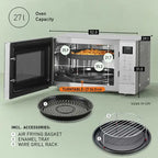 Panasonic 27L 1000W 4-in-1 Combi Inverter Microwave Oven in Silver - NN-CT57RMBPQ