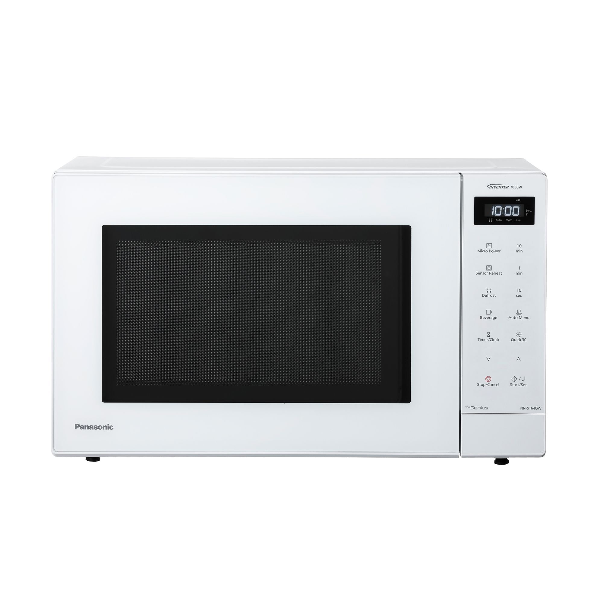 Panasonic 32L 1000W Solo Inverter Microwave Oven in White - NN-ST64QWBPQ