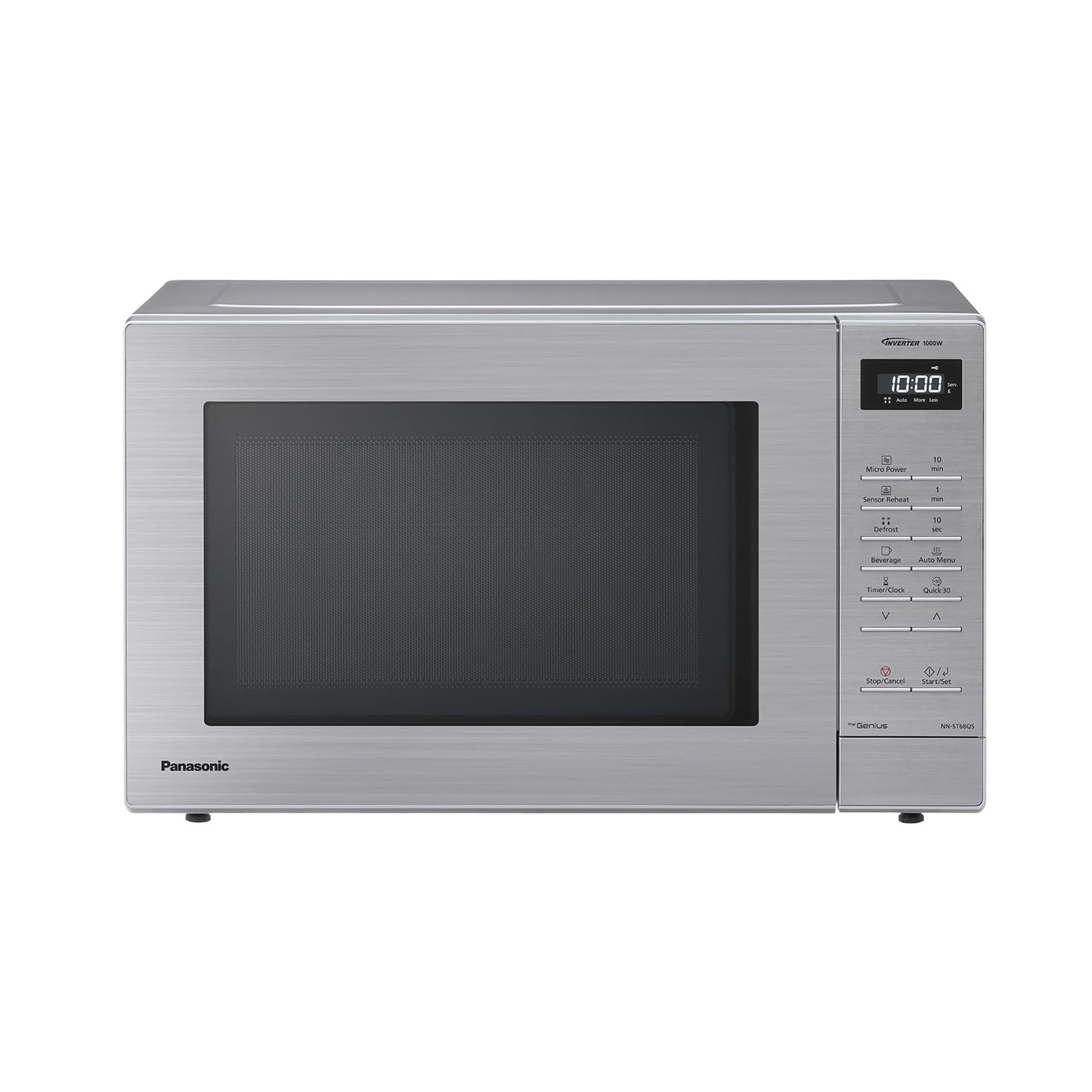Panasonic 32L 1000W Solo Inverter Microwave in Silver - NN-ST68QSBPQ