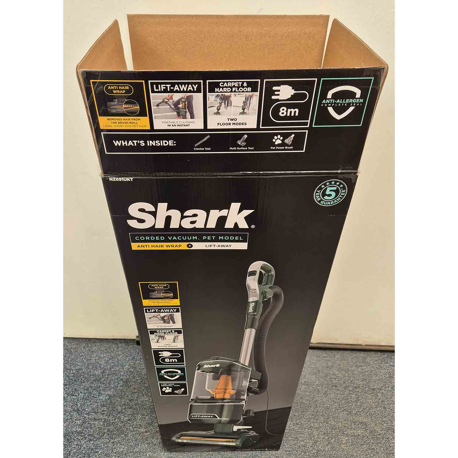 Shark Anti Hair Wrap Upright Vacuum Cleaner with Lift-Away, Pet Model - NZ691UKT - Ex-Display