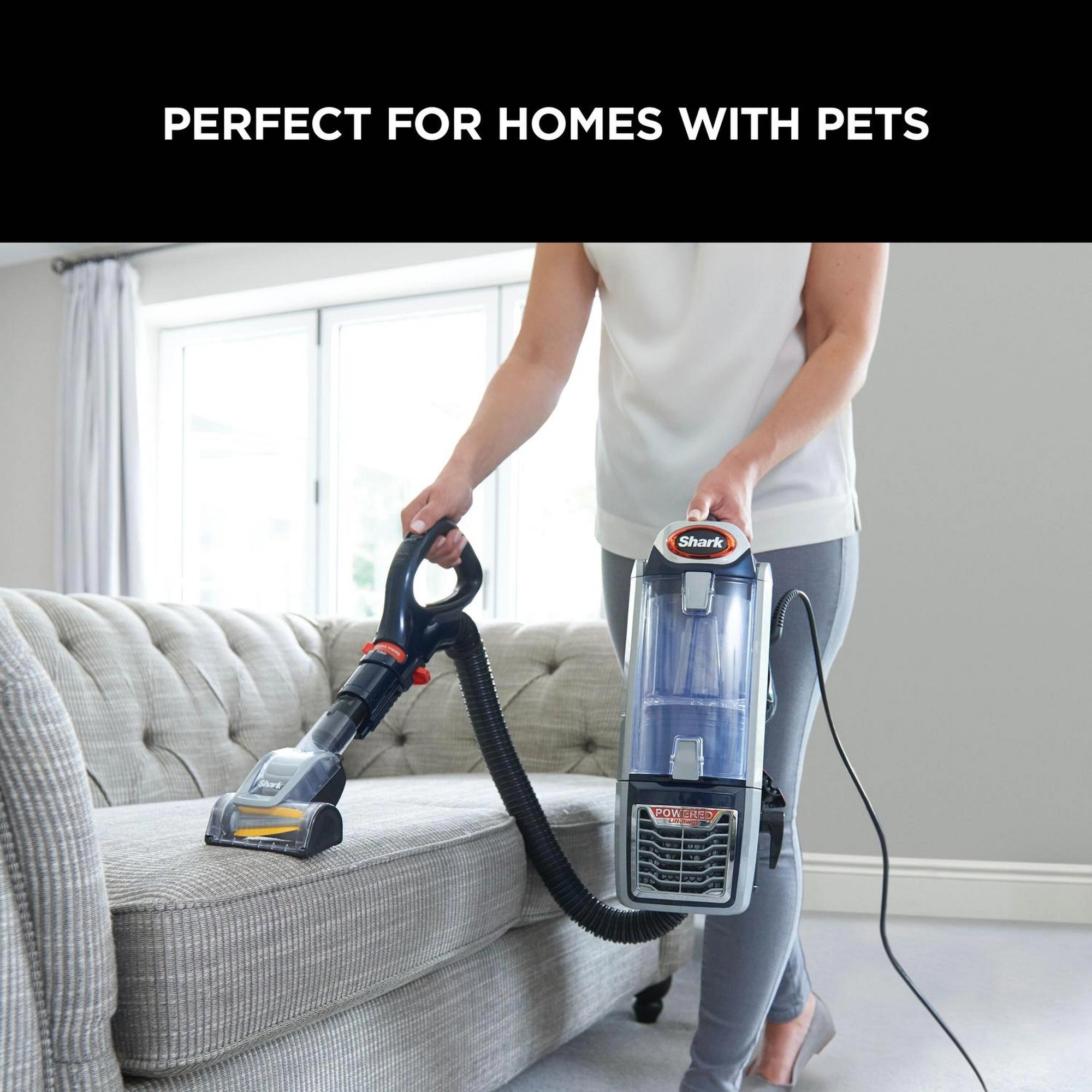 Shark Anti Hair Wrap Upright Vacuum Cleaner with Powered Lift-Away TruePet - Blue - NZ801UKT