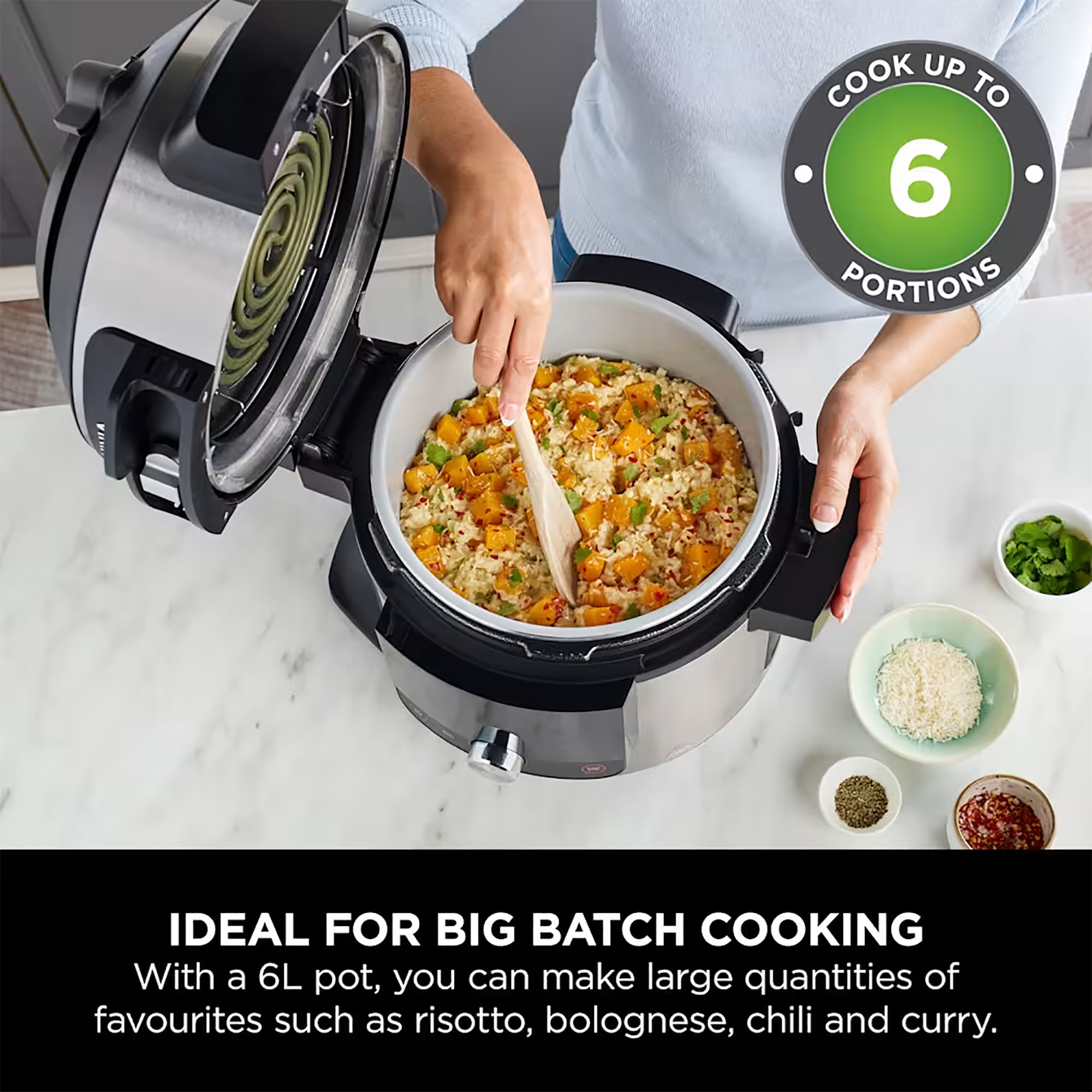 Ninja OL550UK 6L 11-in-1 One Lid Multi Cooker – Black