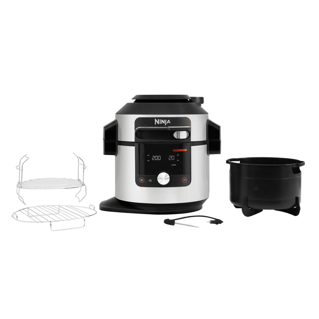 Ninja OL750UK 7.5L 15-in-1 One Lid Multi Cooker with Probe – Black / Stainless Steel
