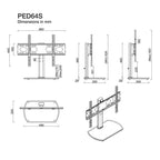 TTAP PED64S Swivel Tabletop TV Stand