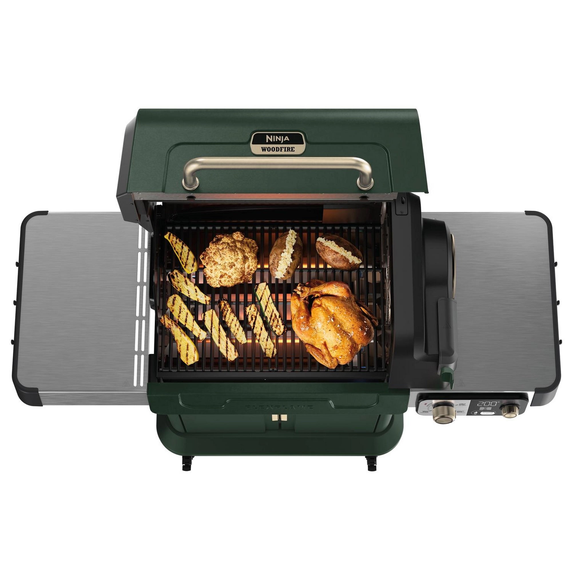 Ninja PG301UKGN FlexFlame Gas BBQ & Outdoor Cooking System - Green
