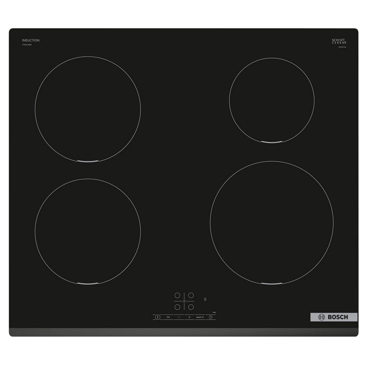 Bosch PIE631BB5E 60cm 4 Zone Built-In Electric Induction Hob