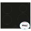 Bosch PIE631BB5E 60cm 4 Zone Built-In Electric Induction Hob with Touch Control, 32 Amp, Black Glass