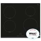 Bosch PIE631BB5E 60cm 4 Zone Built-In Electric Induction Hob with Touch Control, 32 Amp, Black Glass