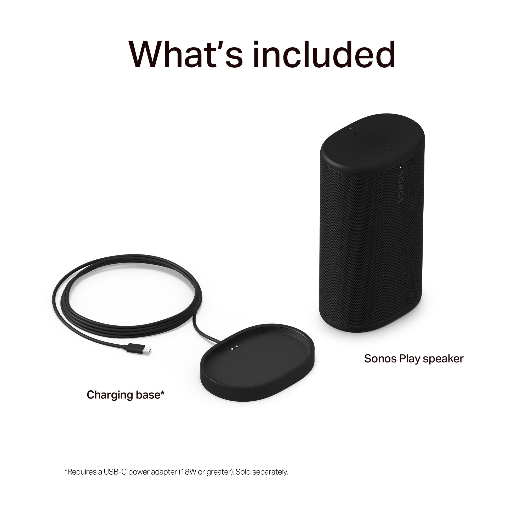Sonos Play Portable Wireless Speaker – Black