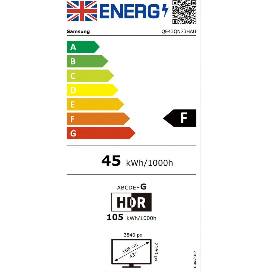 Samsung QE43QN73HAUXXU 43 Inch, Ultra HD QLED Television, Smart TV, Freeview HD