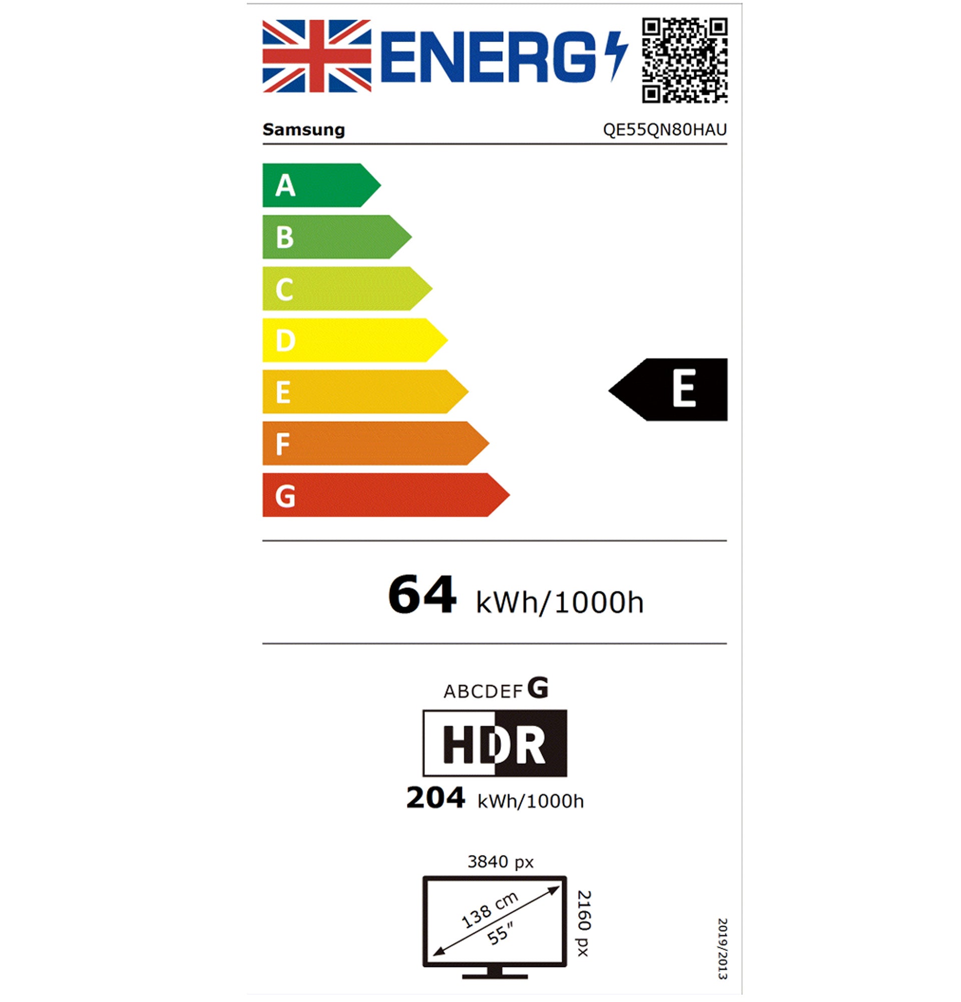Samsung QE55QN80HAUXXU 55 Inch, Ultra HD QLED Television, Smart TV, Freeview HD