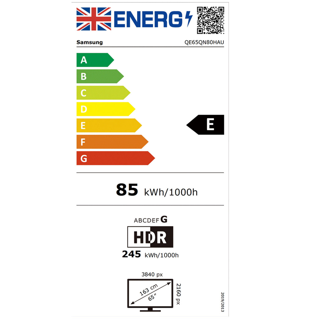 Samsung QE65QN80HAUXXU 65 Inch, 4K Ultra HD QLED Television, Smart Tv, Freeview HD