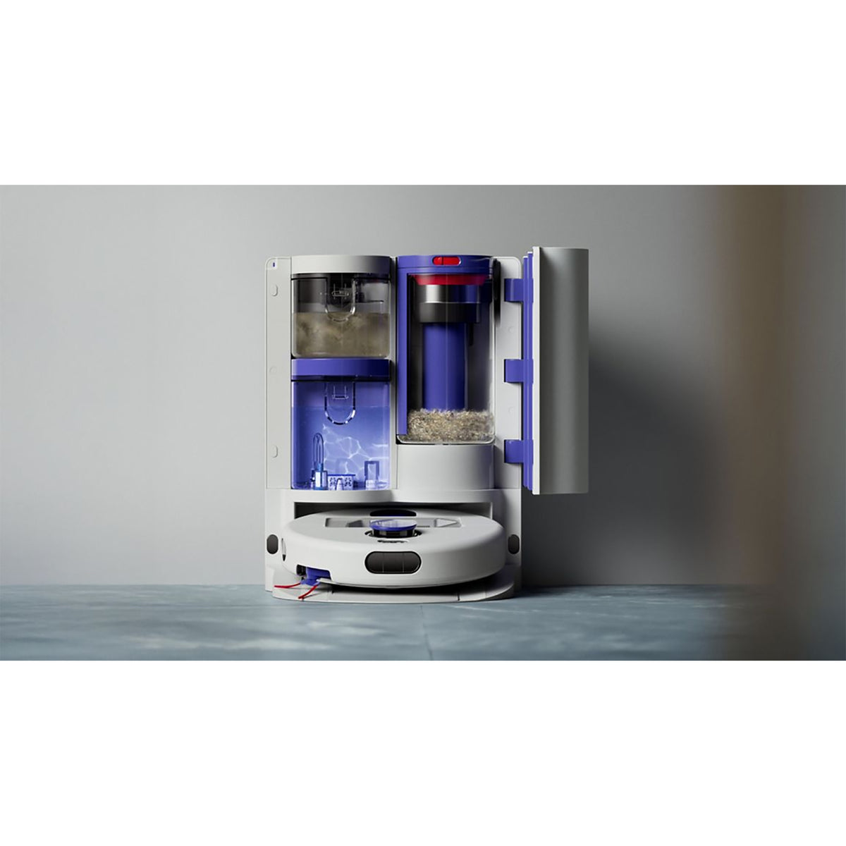 Dyson R2 Nurovi™ Wash+Dry Robot Vacuum Cleaner - Silver and Vinca Blue (R2NUROVIW+D)