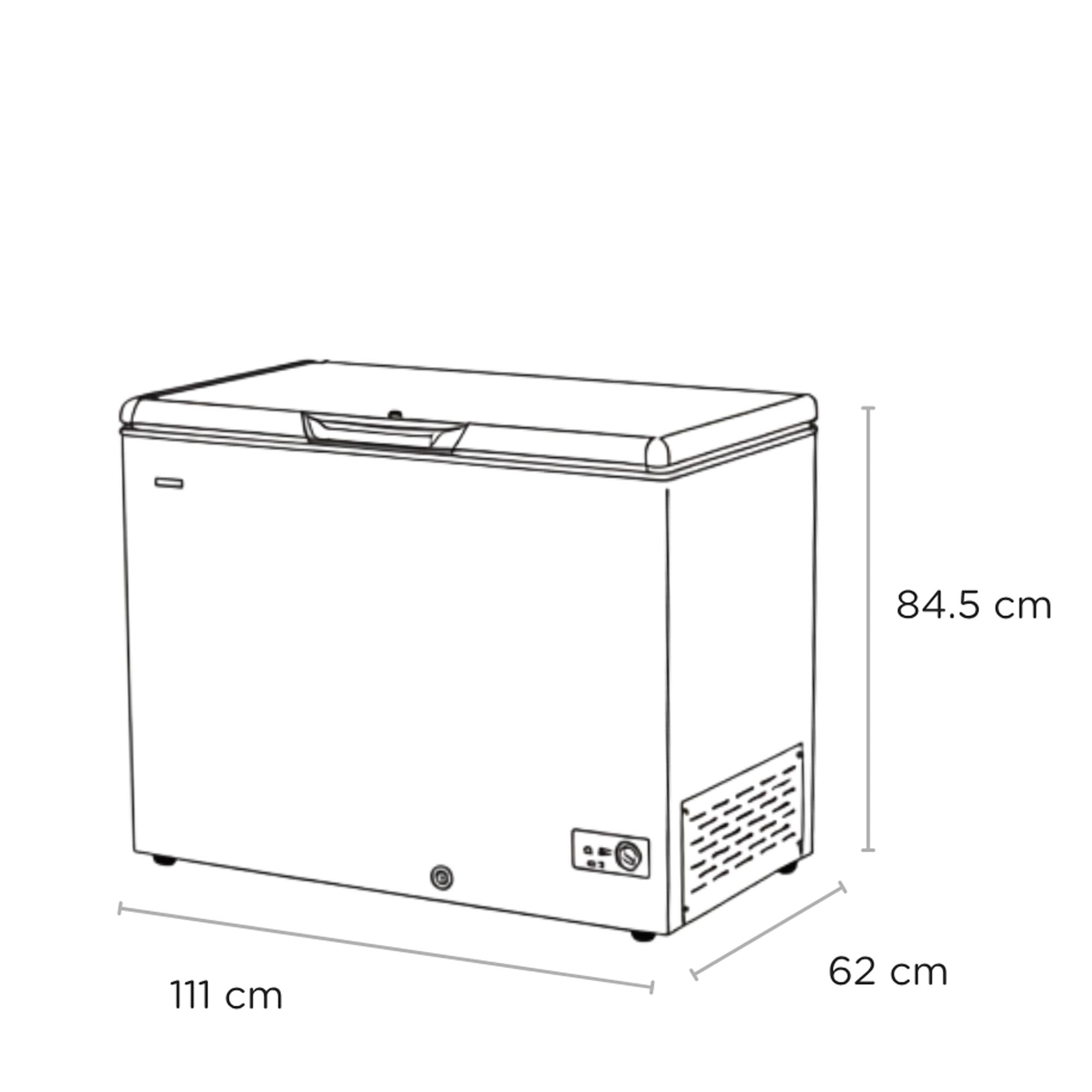 Sensis RFCHT01F300EW 111.4cm Wide Chest Freezer, Outbuilding-safe, White