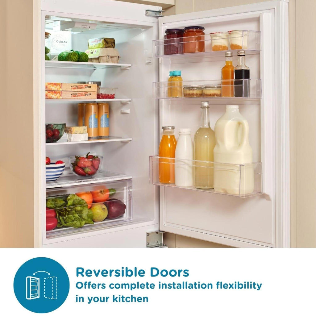 Sensis RFCMBI015450EW 177cm Tall Integrated Fridge Freezer, 145 Litre Fridge, 85 Litre Freezer, 54cm Wide, Frost Free