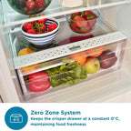 Sensis RFCMBI015450EW 177cm Tall Integrated Fridge Freezer, 145 Litre Fridge, 85 Litre Freezer, 54cm Wide, Frost Free