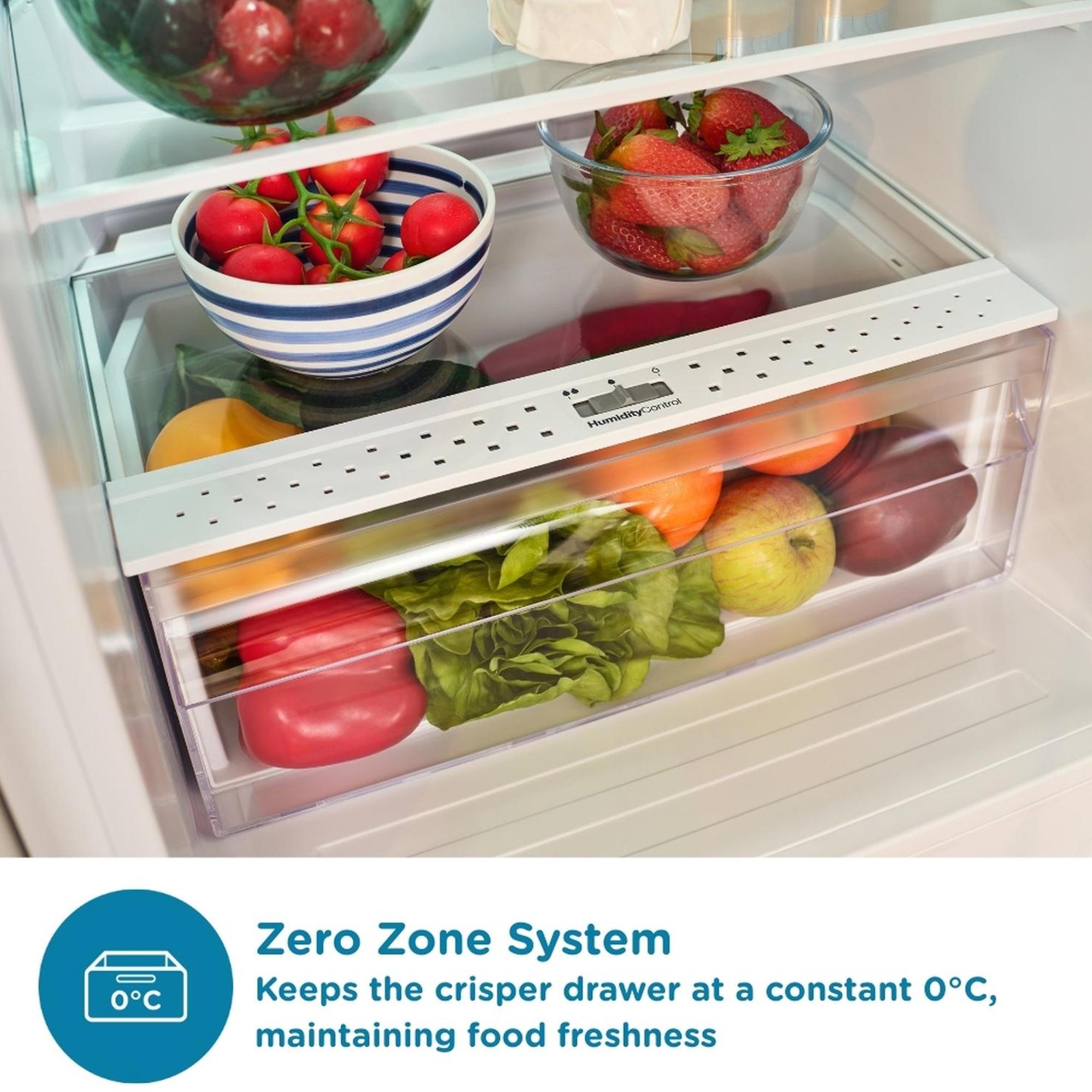 Sensis RFCMBI015450EW 177cm Tall Integrated Fridge Freezer, 145 Litre Fridge, 85 Litre Freezer, 54cm Wide, Frost Free