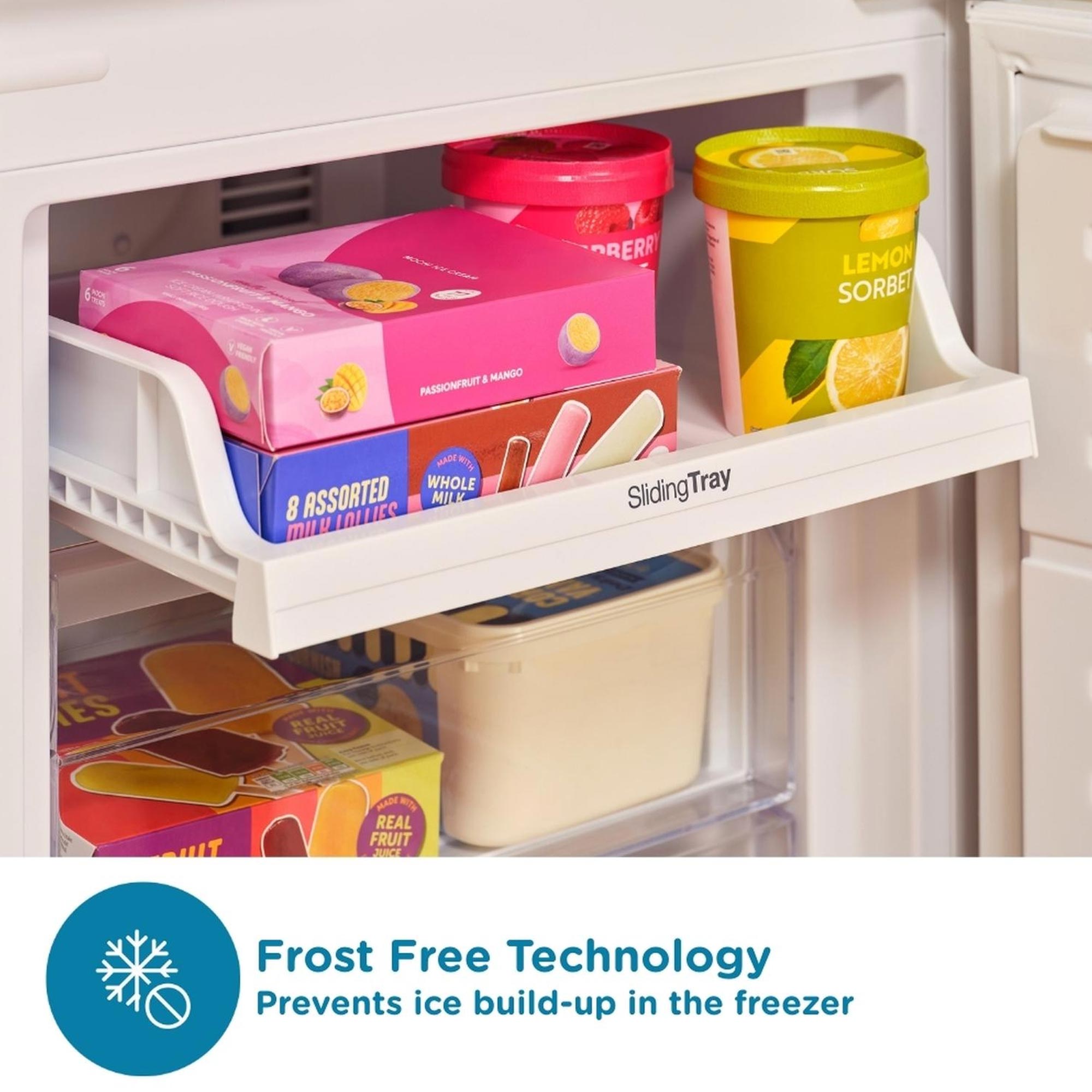 Sensis RFCMBI015450EW 177cm Tall Integrated Fridge Freezer, 145 Litre Fridge, 85 Litre Freezer, 54cm Wide, Frost Free