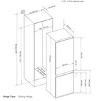 Sensis RFCMBI015450EW 177cm Tall Integrated Fridge Freezer, 145 Litre Fridge, 85 Litre Freezer, 54cm Wide, Frost Free