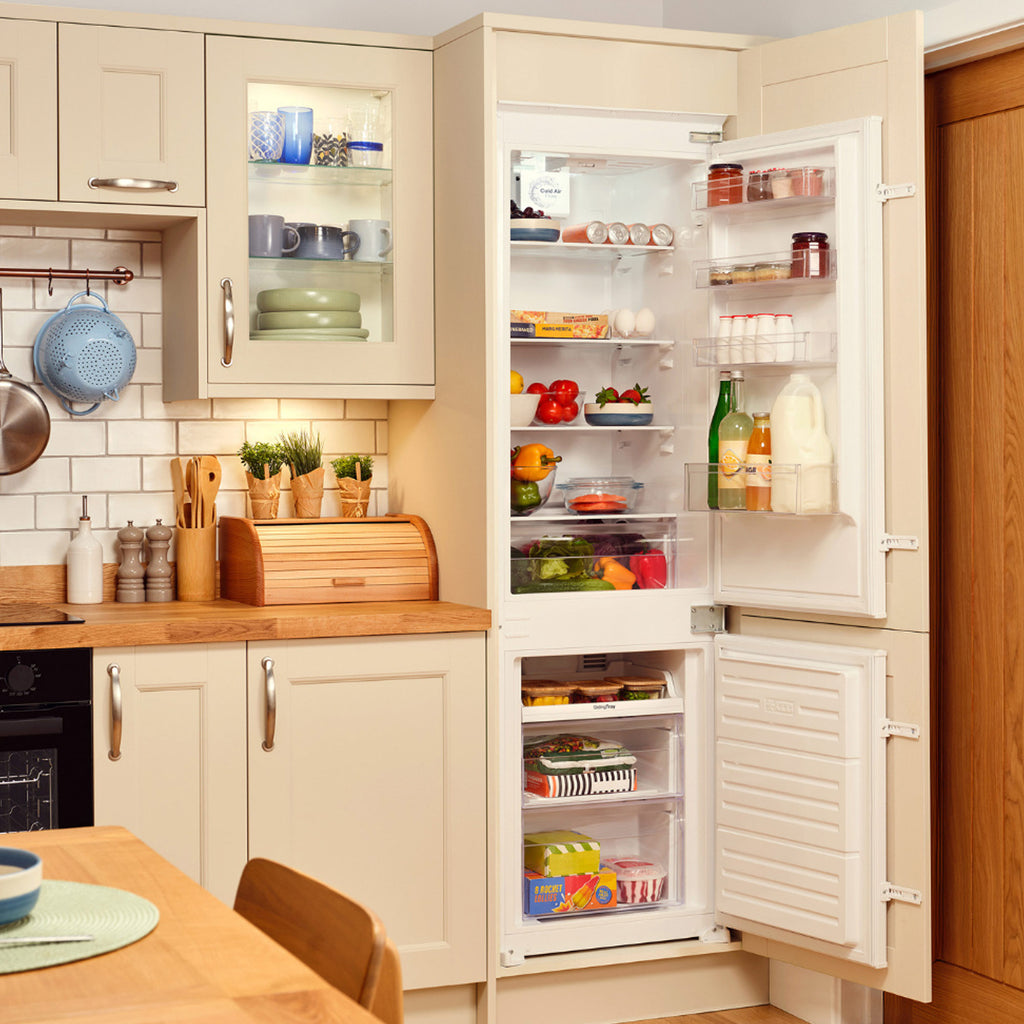 Sensis RFCMBI015470EW 177cm Tall Integrated Fridge Freezer, 180 Litre Fridge, 63 Litre Freezer, 54cm Wide, Frost Free