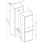 Sensis RFCMBI015470EW 177cm Tall Integrated Fridge Freezer, 180 Litre Fridge, 63 Litre Freezer, 54cm Wide, Frost Free
