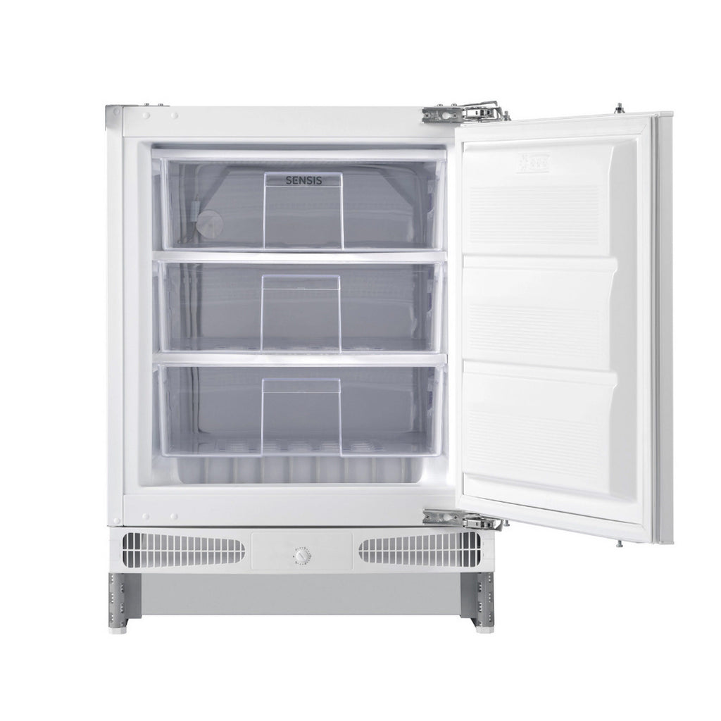Sensis RFUCBI01Z54EW 82cm Undercounter Integrated Fixed Hinge Freezer, 96 Litres, 60cm Wide