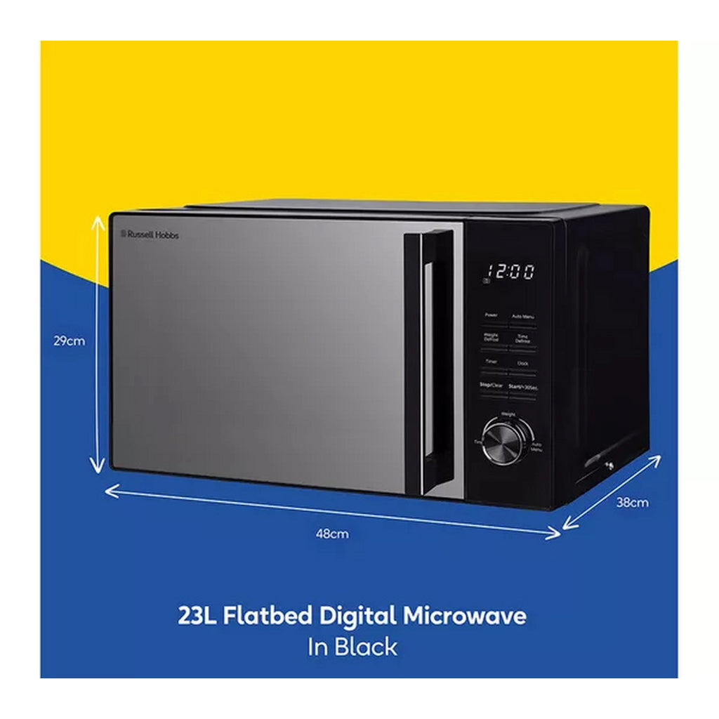 Russell Hobbs 23L 800W Flatbed Digital Microwave – Black - RHFM2365B