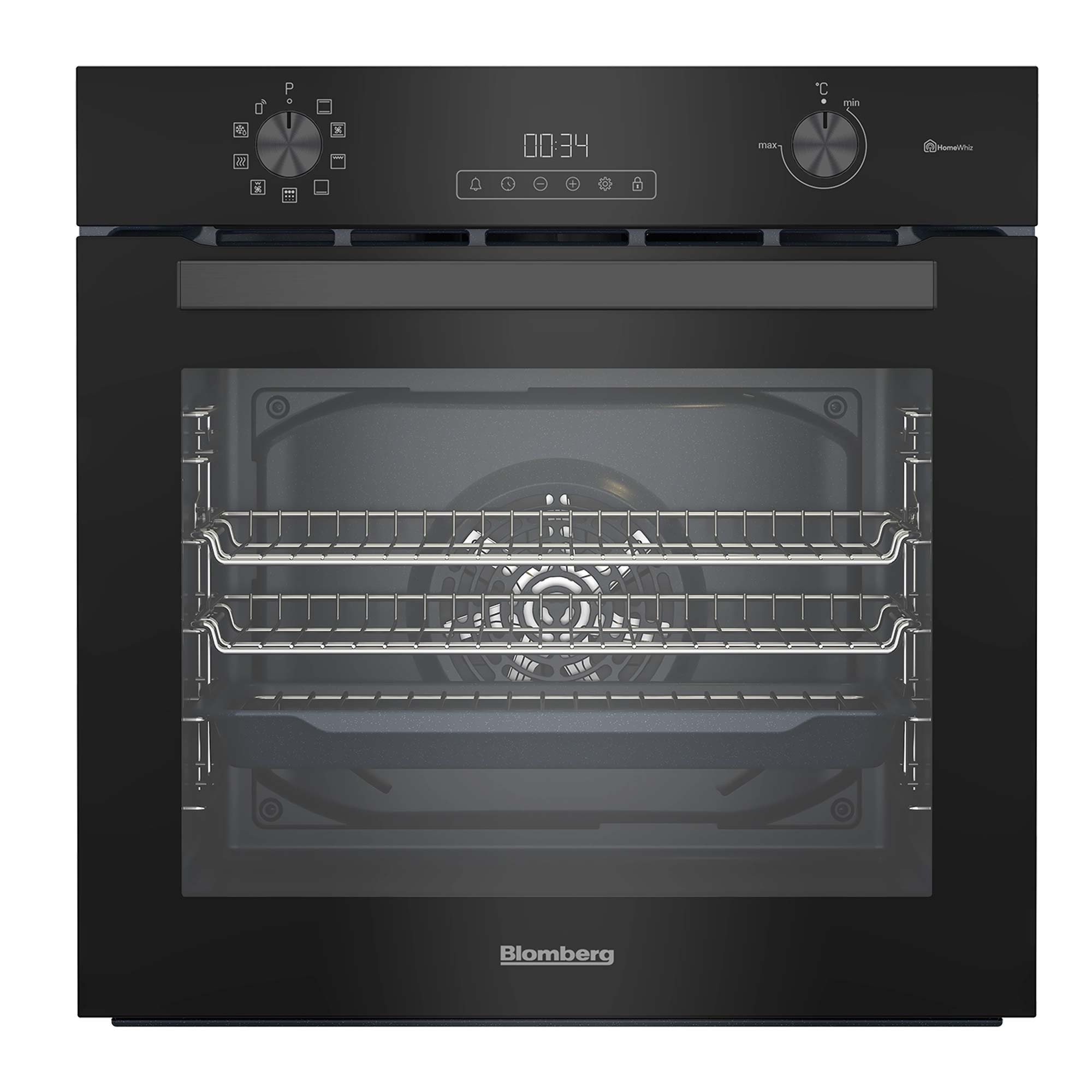 Blomberg ROEN8232WBP Built-In Single Electric Fan Oven with Grill, Pyro Cleaning, Black