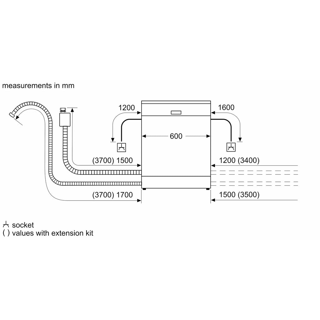 Neff S153HKX06G 13 Place Setting Integrated Dishwasher, 60cm Wide