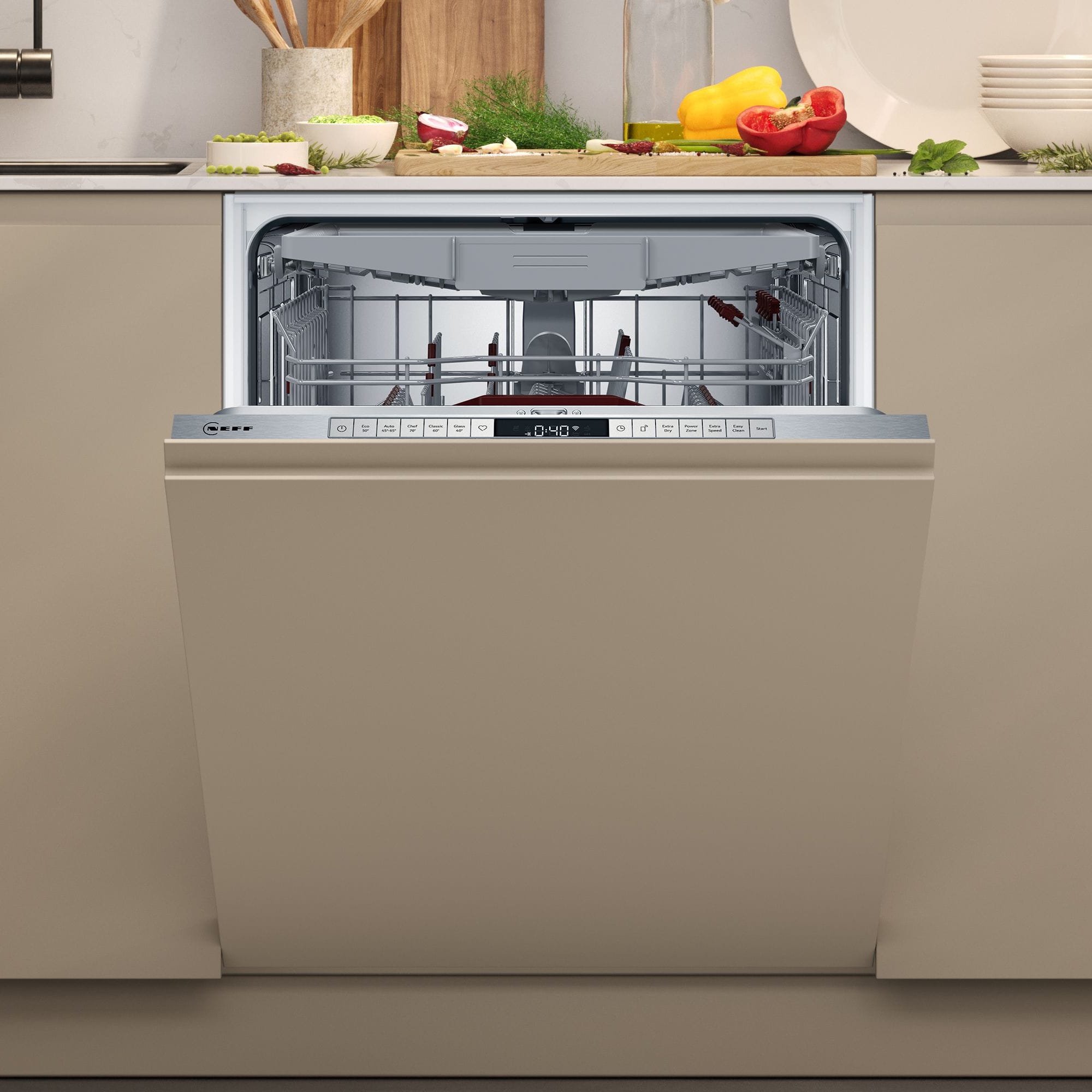 Neff S195HCX02G 14 Place Setting Integrated Dishwasher, 60cm Wide