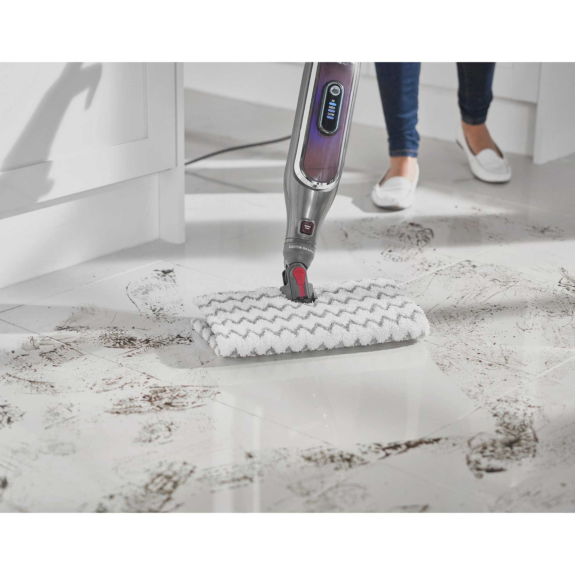 Shark Klik n'Flip Automatic Steam Pocket Mop – Shark Steel Grey & Bordeaux | S6003UK