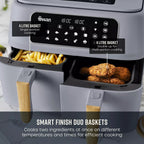 Swan Nordic Dual 2 x 4L 13-in-1 Air Fryer in Grey - SD10410GRY