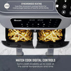 Swan Nordic Dual 2 x 4L 13-in-1 Air Fryer in Grey - SD10410GRY