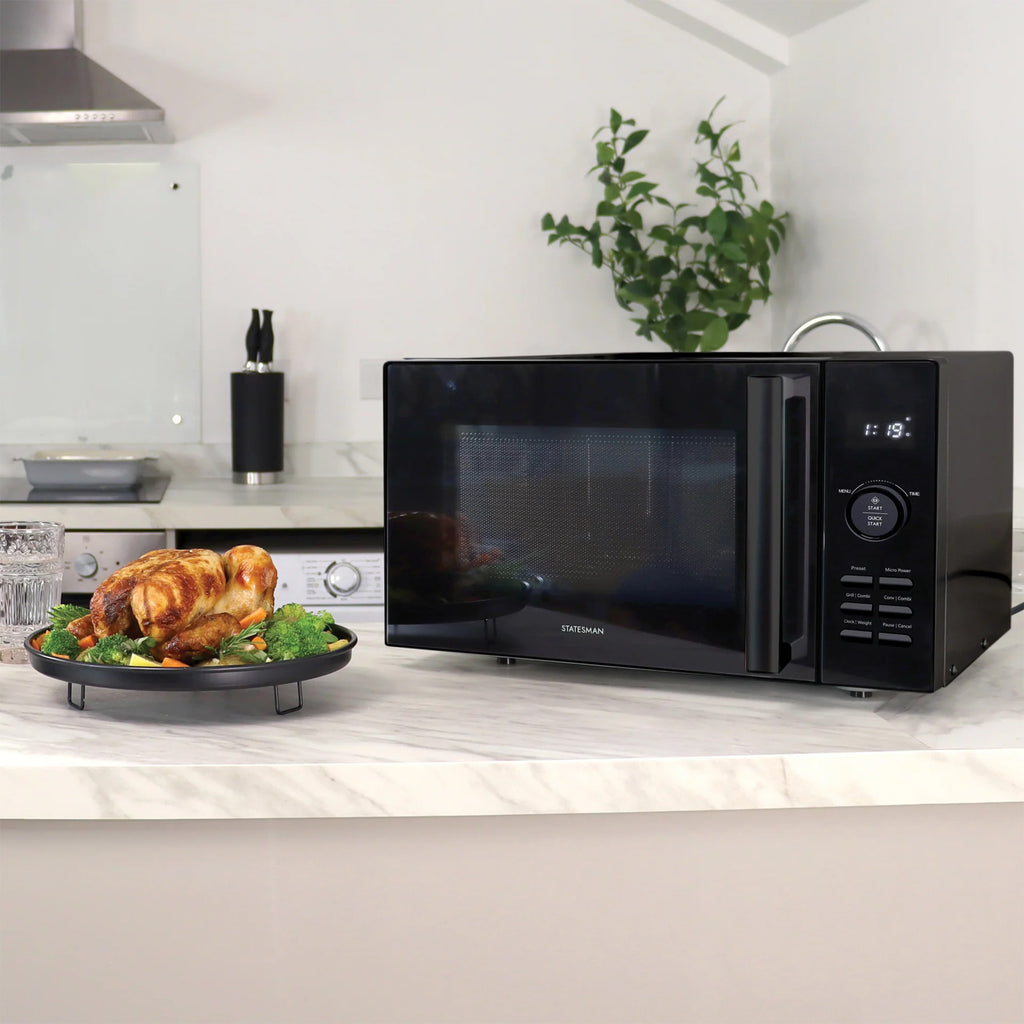Statesman 25 Litre 900W Digital Combination Microwave – Black (SKMC0925DSB)