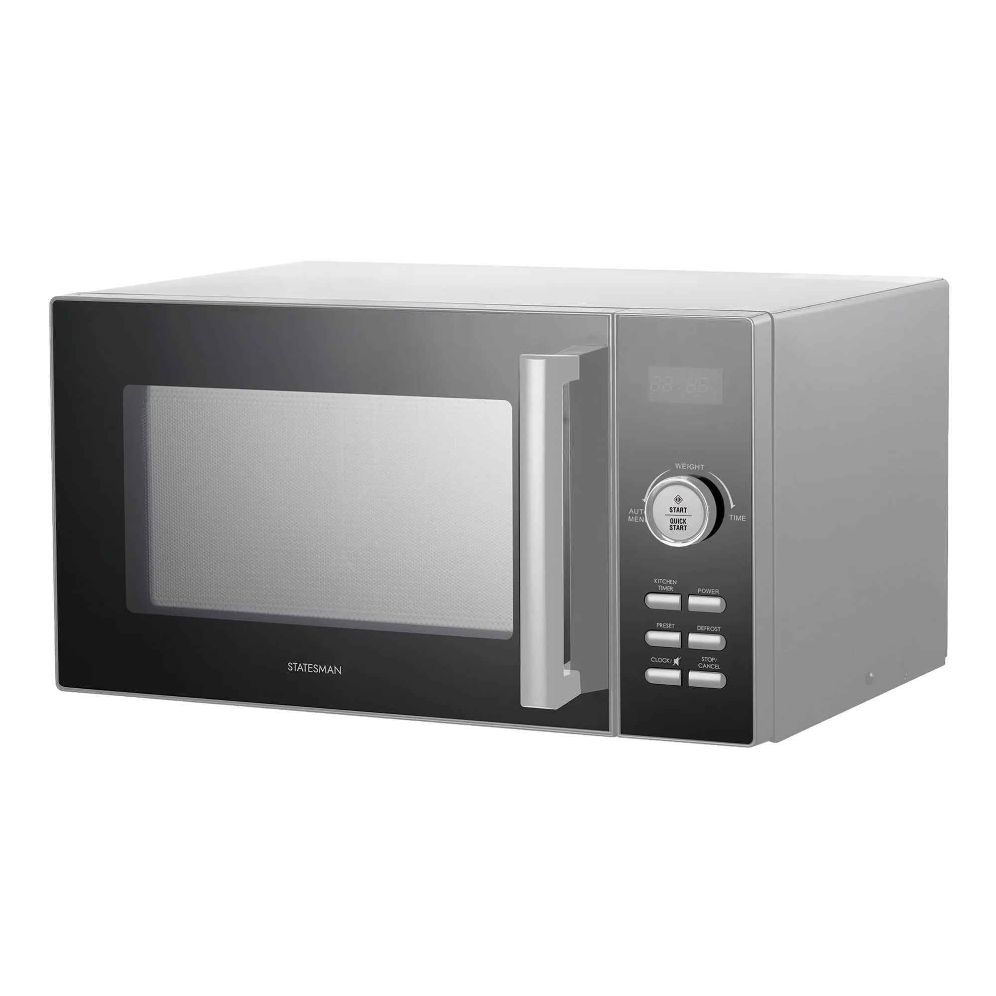 Statesman 23L 900W Digital Microwave - Silver (SKMS0923DSS)