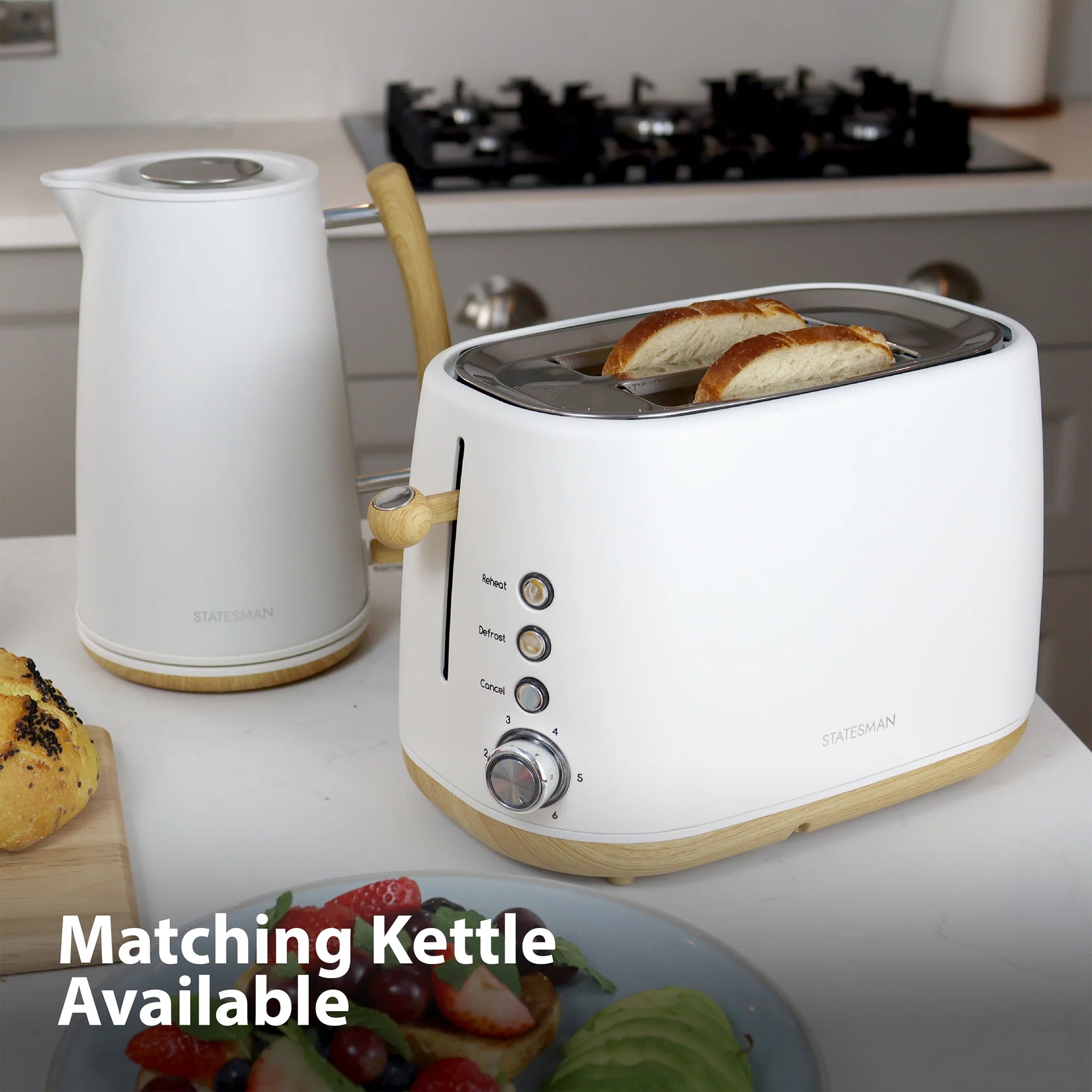 Statesman Scandi 900W 2 Slice Toaster - Green (SKT05090GR)