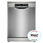 Bosch SMS26AI08G 12 Place Setting Freestanding Dishwasher, 60cm Wide, Brushed Steel