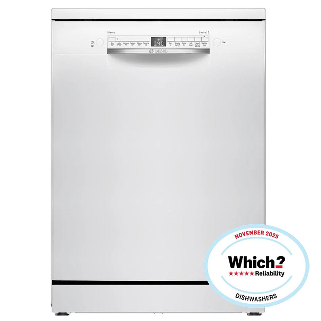 Bosch SMS2HVW67G 14 Place Setting Freestanding Dishwasher, 60cm Wide, White