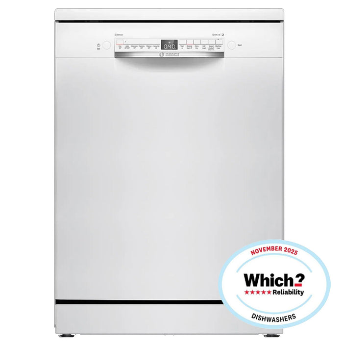 Bosch SMS2HVW67G 14 Place Setting Freestanding Dishwasher, 60cm Wide, White
