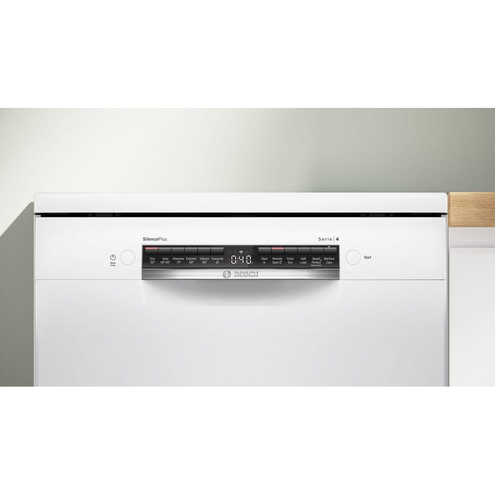 Bosch SMS4EKW06G 13 Place Setting Freestanding Dishwasher, 60cm Wide, White