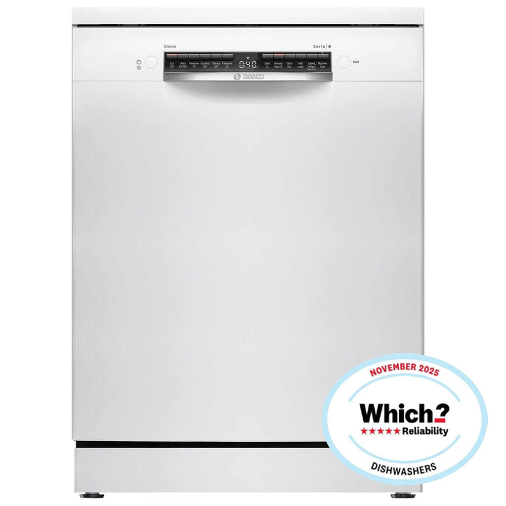 Bosch SMS4EKW06G 13 Place Setting Freestanding Dishwasher, 60cm Wide, White