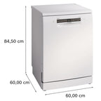 Bosch SMS6ZCW10G 14 Place Setting Freestanding Dishwasher with PerfectDry, 60cm Wide, White