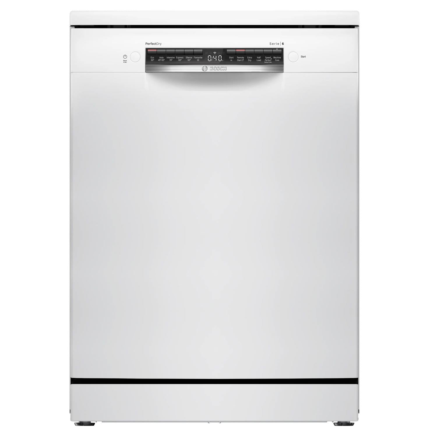 Experience powerful, efficient cleaning with the Bosch SMS6ZCW10G Series 6 Dishwasher