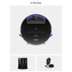 Dyson robot vacuum cleaner with accessories on a white background