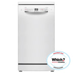 Bosch SPS2IKW01G 9 Place Setting Freestanding Slimline Dishwasher, 45cm Wide, White